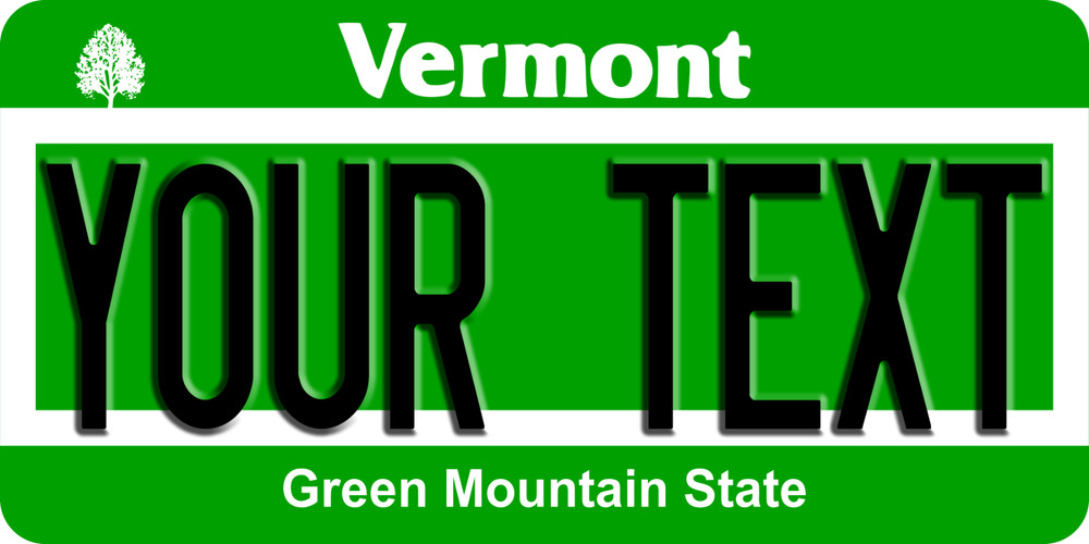 Vermont License Plate Personalized Custom Auto,Tag