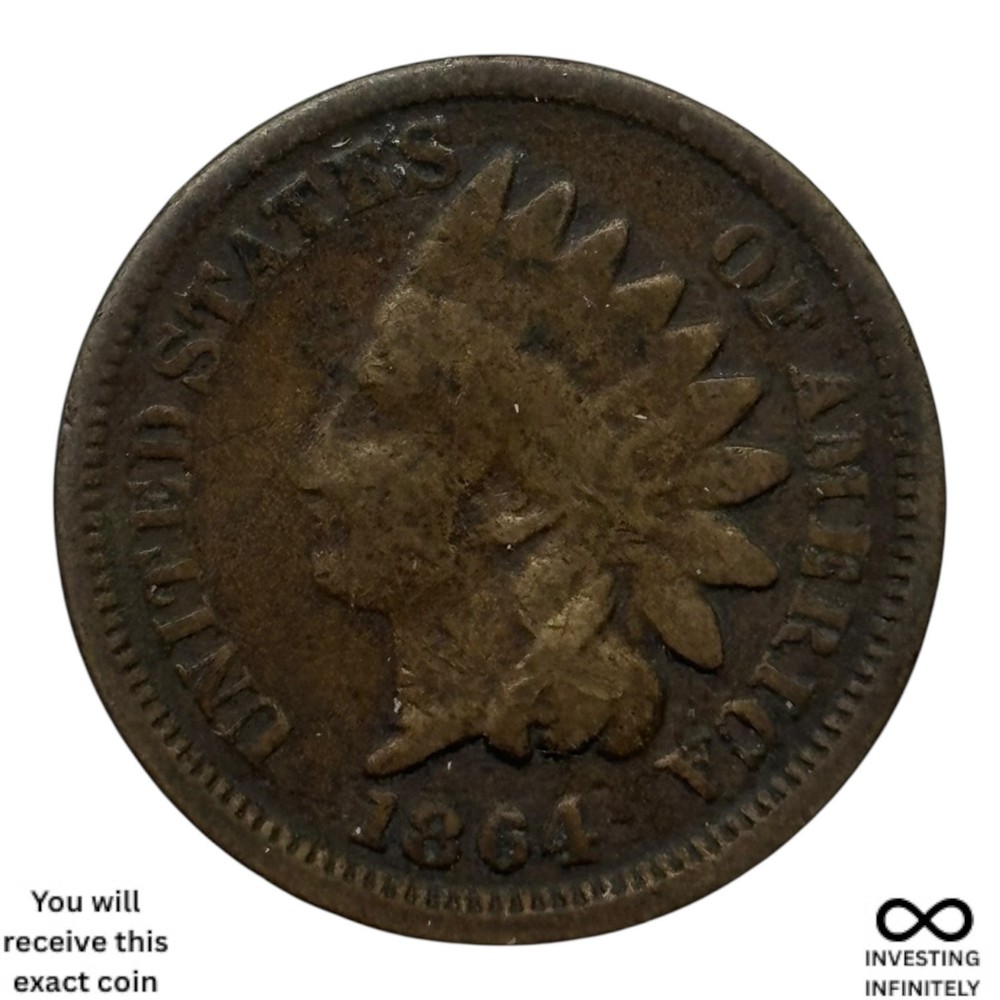 1864 CN Indian Head Cent X-1348