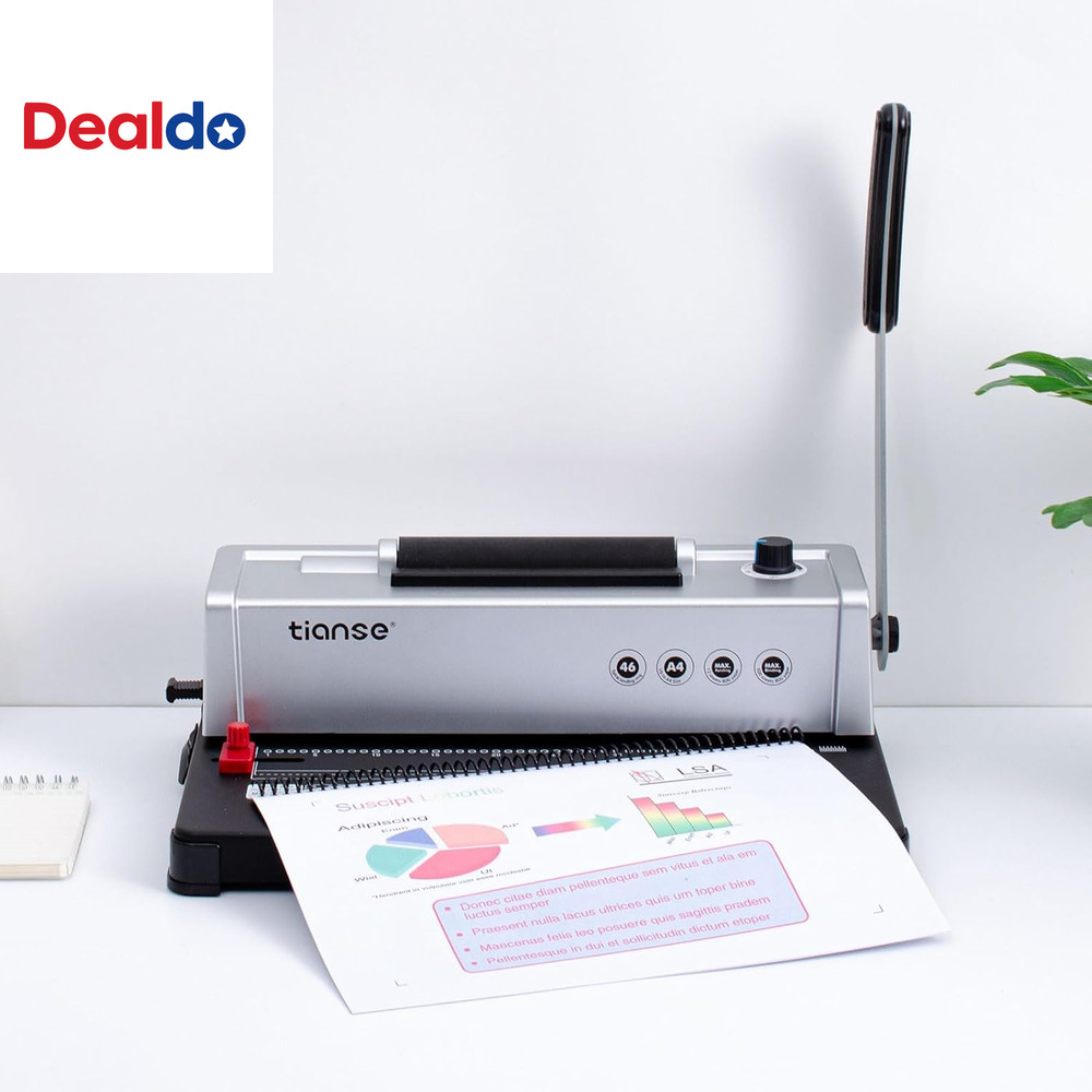 Binding Machine, Spiral Coil Binder Machine, Manual Book Maker Punch Binder with