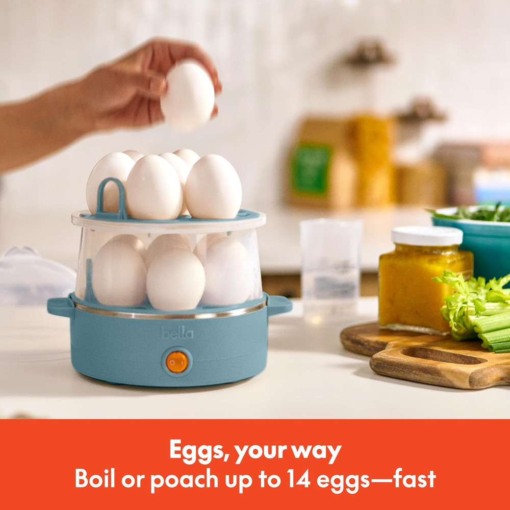 Electric Egg Cooker, 14 Eggs Capacity Tray, Double Stack, for Poached, Scrambled