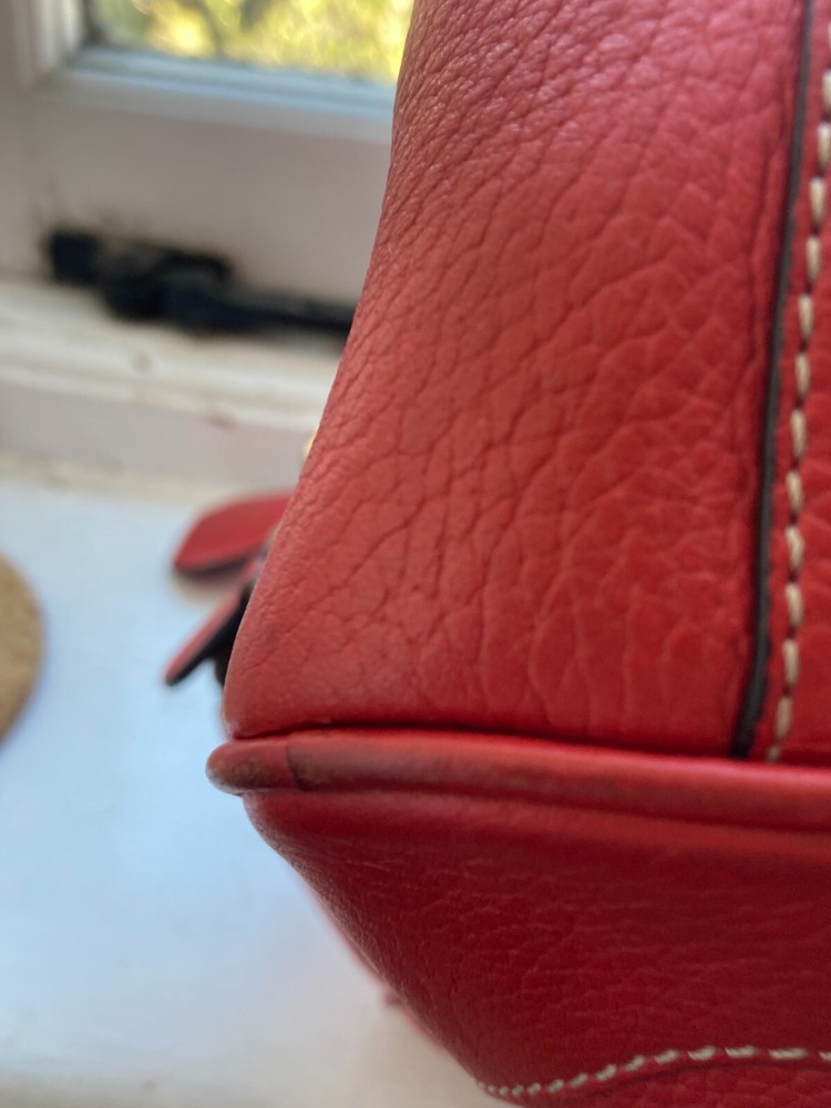 J & M Davidson, red leather bag