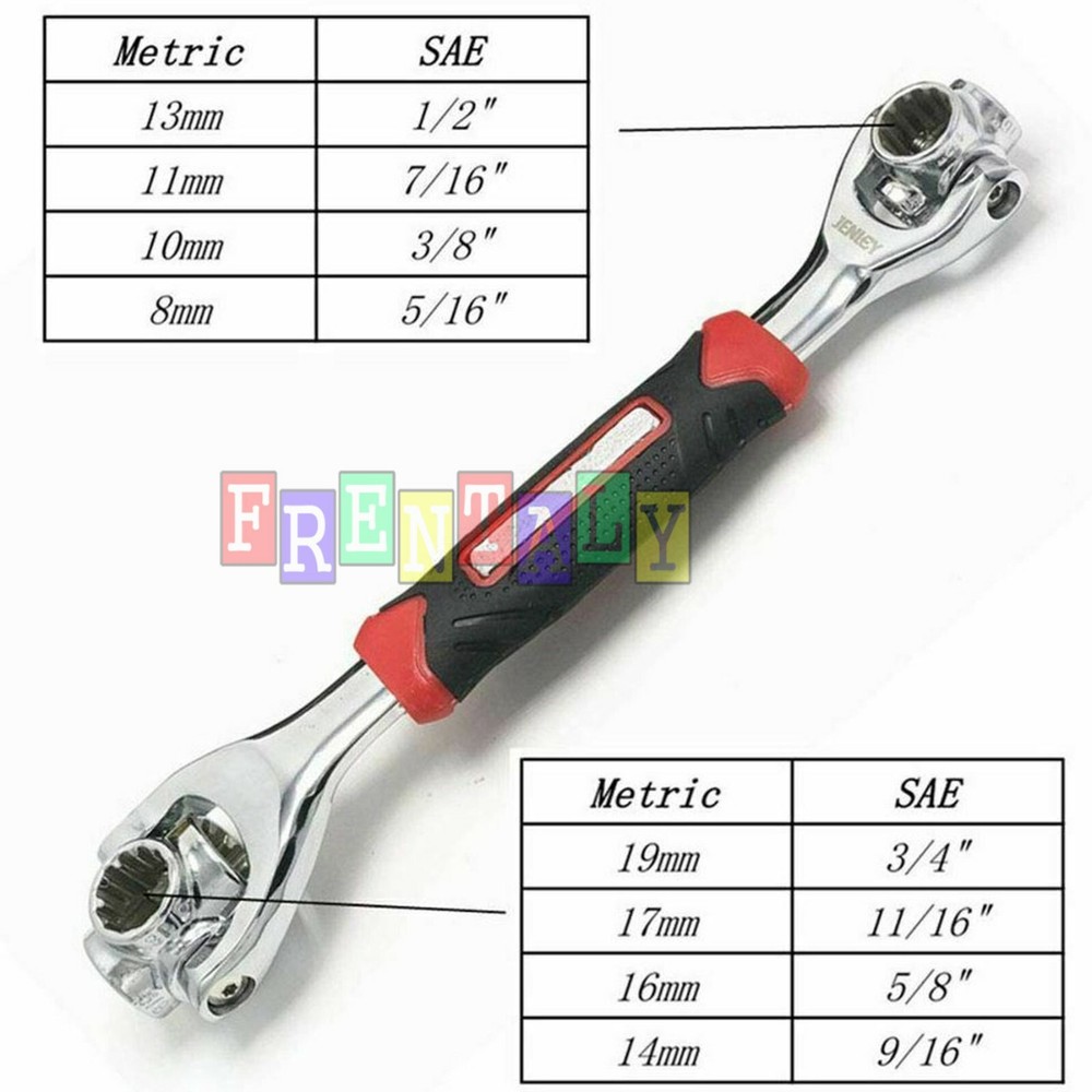 52 in 1 Universal Wrench Adjustable Tools Multi-Function Socket Tiger Spanners