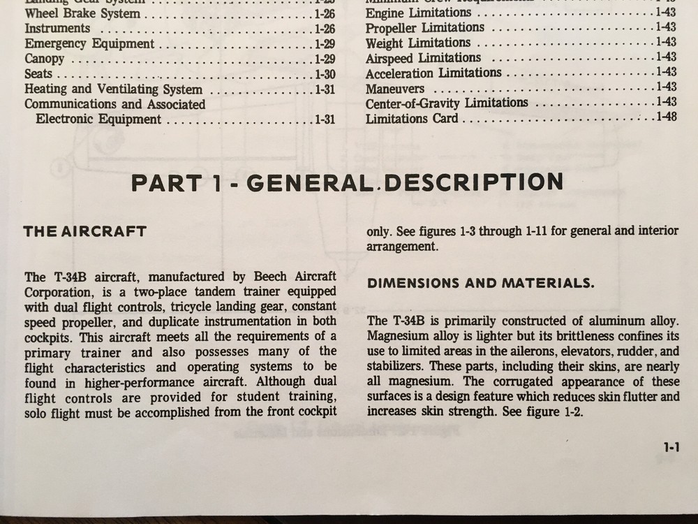 Beechcraft T-34B Mentor NATOPS Flight Manual