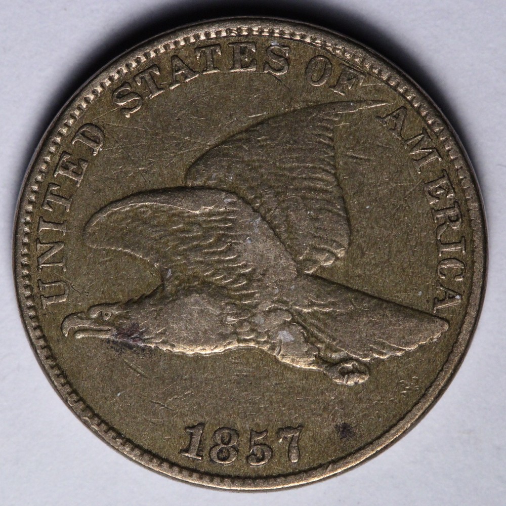 1857 Flying Eagle Cent Penny XF E111 RAHU