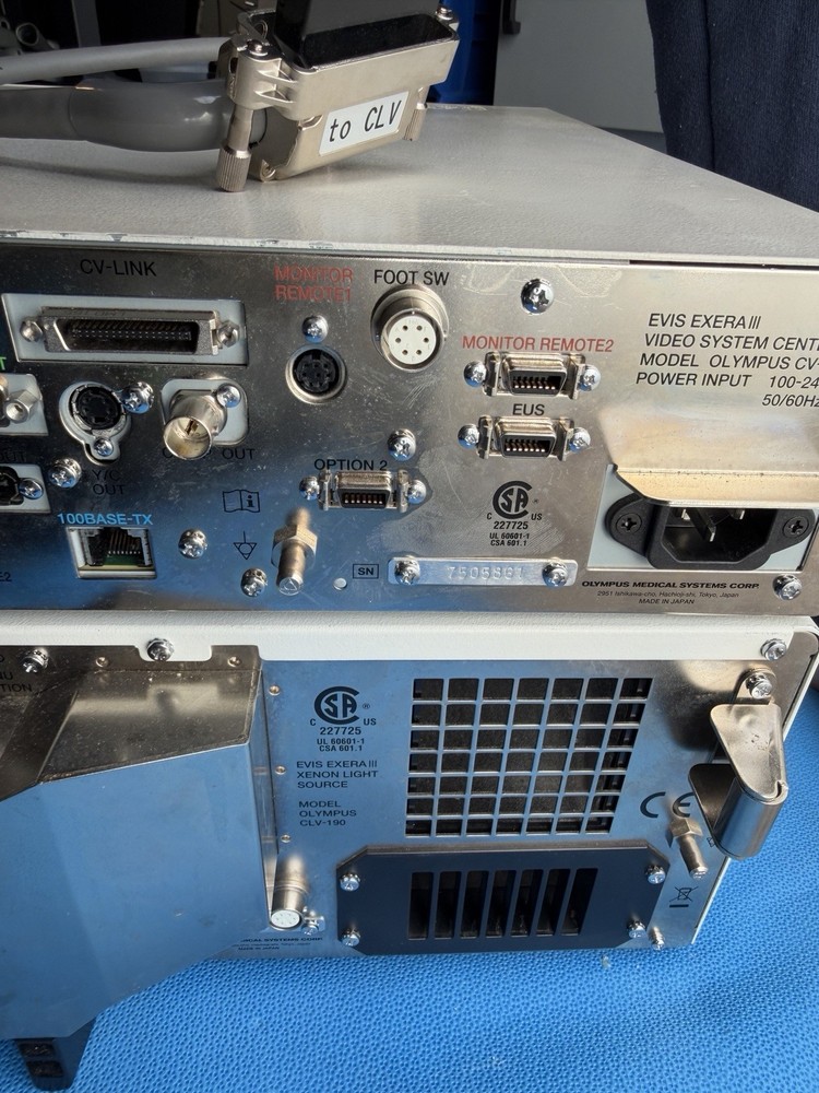 Olympus CV-190 Video Processor & CLV-190 Light Source with MAJ-1921 Keyboard