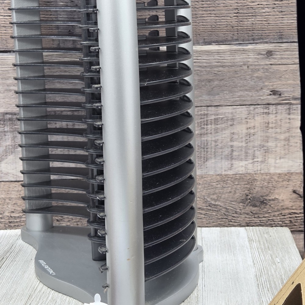 VTG Atlantic CD Tower 42 Disc Holder Organizer Storage Gray