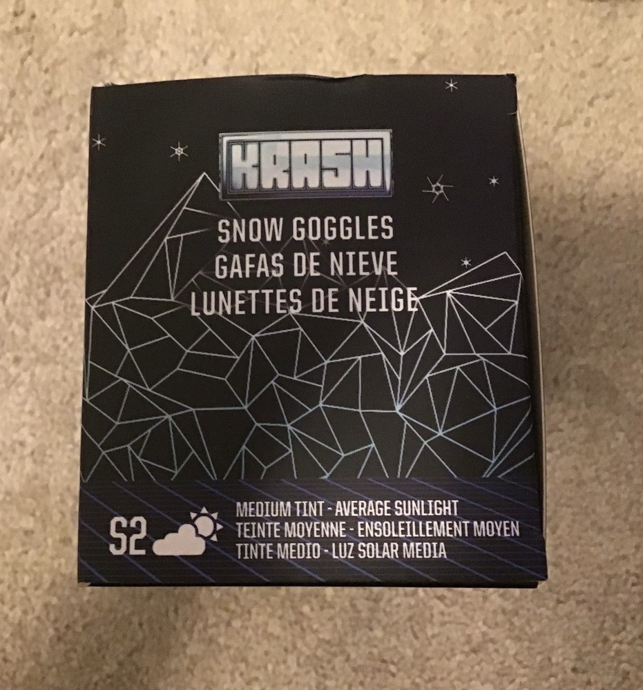 New Krash Snow Goggles S2 Medium Tint Ages-5+