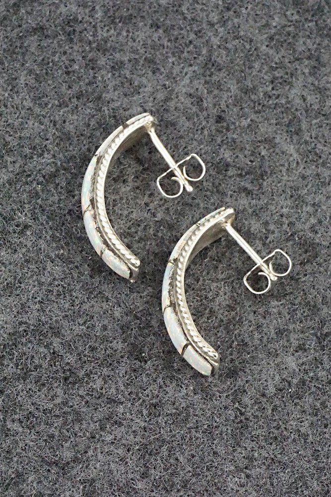 Opalite & Sterling Silver Earrings - Zenia Kylestewa