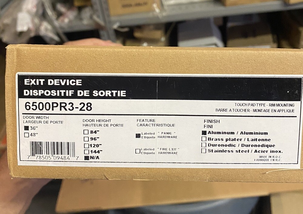 Paramount 6500PR3-28 - Grade 2 - Fire Rim 3' Exit Device