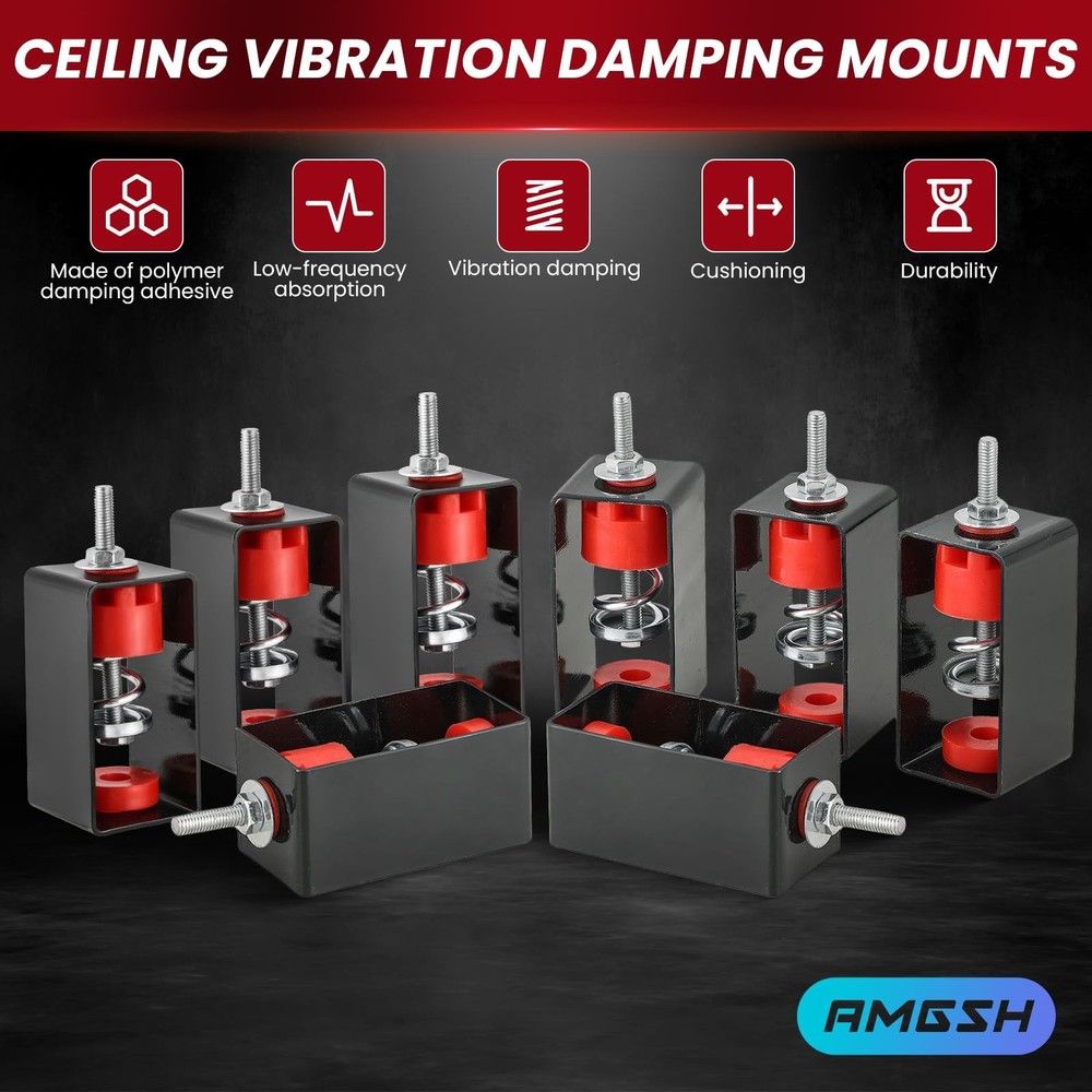 Ceiling Vibration Damping Mounts, 8 Pack Spring Vibration Isolator Hangers, 1