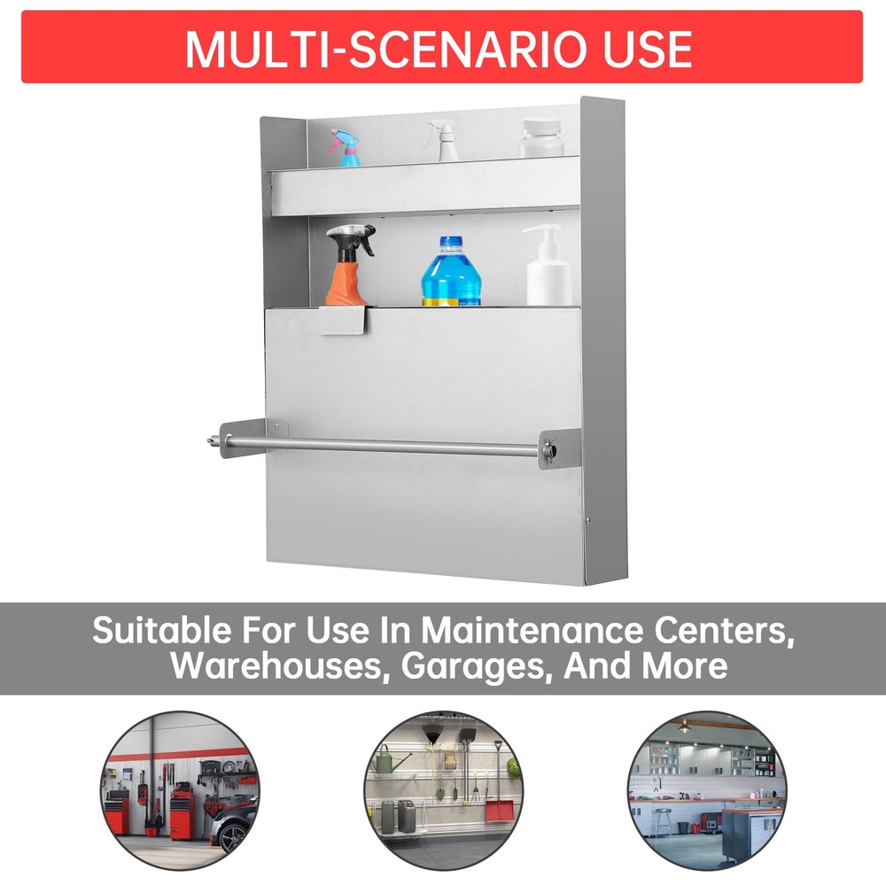 Metal Garage Tool Storage Cabinet Wall Mounted with Foldable Platform Workshop