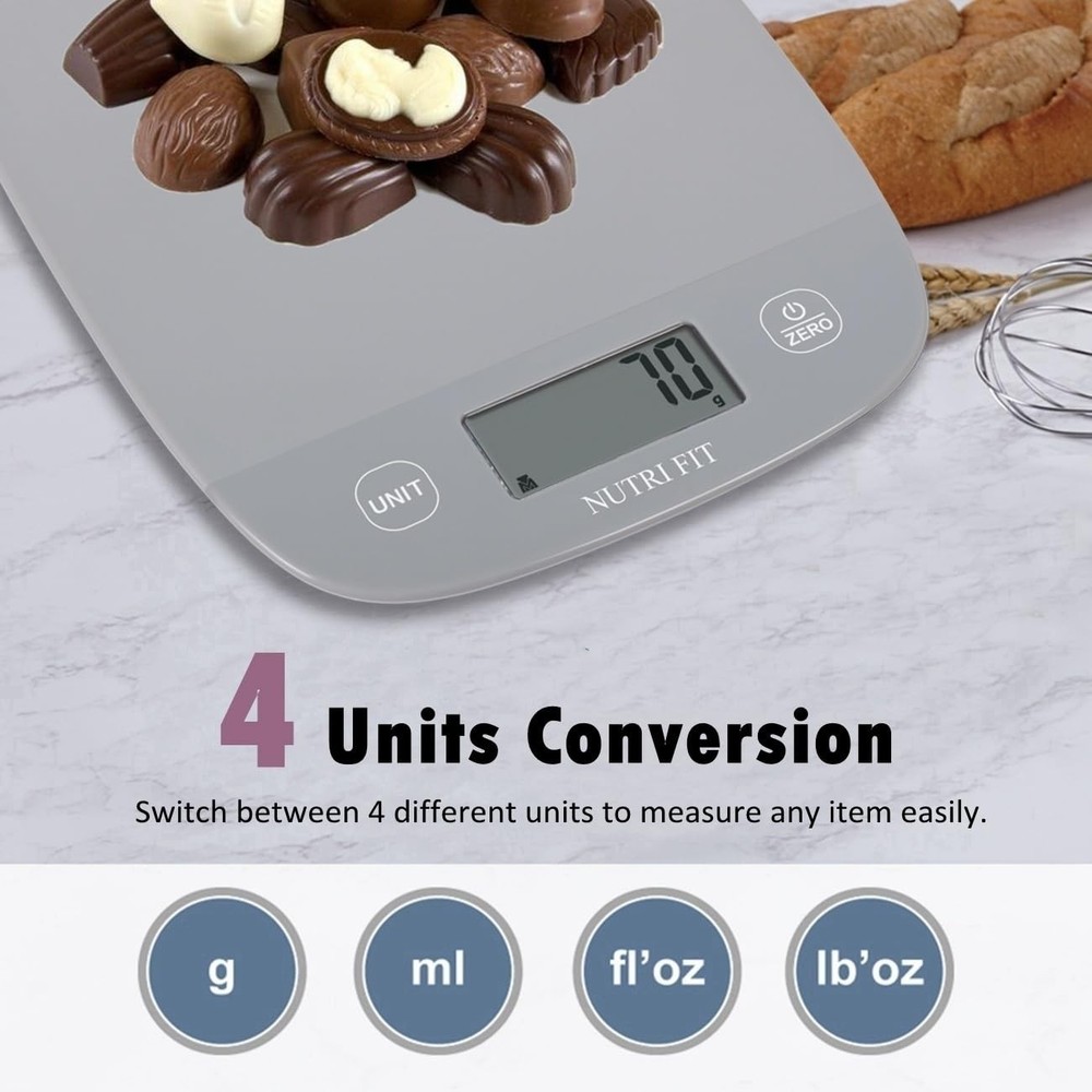 Lightweight Digital Food Scale with LCD Display - Perfect for Portion Control