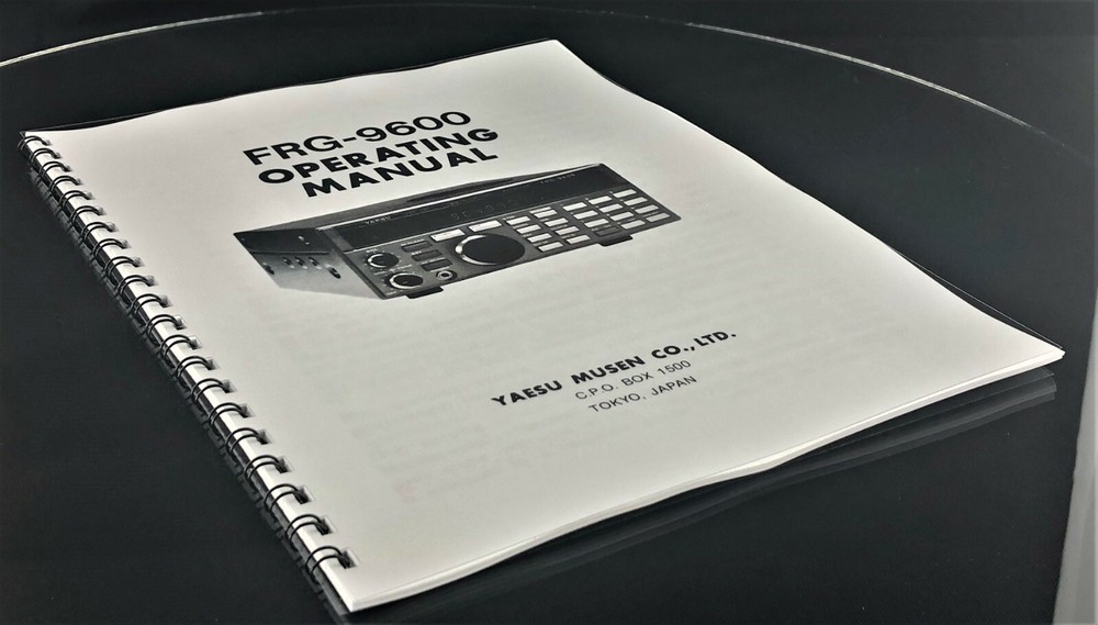 Yaesu FRG-9600 Instruction Manual Operating Guide Coil Bound