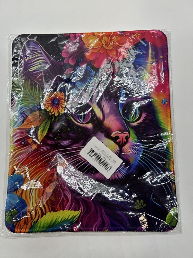 Colorful cute rainbow Cat Mouse Pad