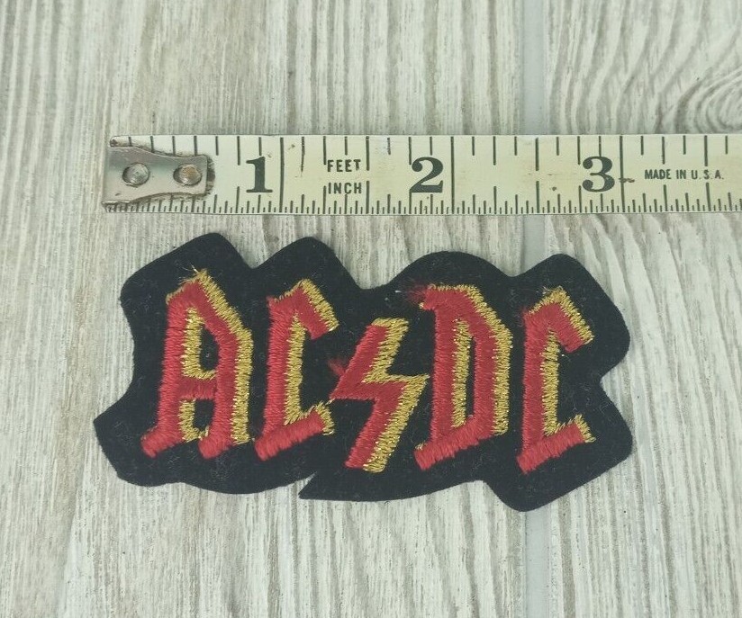 AC/DC Embroidered Sew on Patch Badge Small 3" x 1.5"