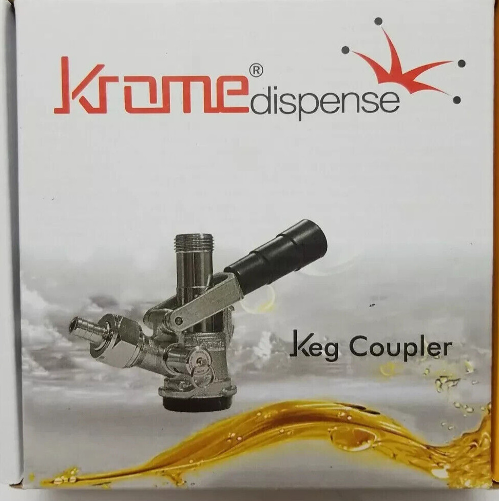 (2) New Krome Dispense C737 Keg Coupler D System Brass Body & Probe Pull Handle