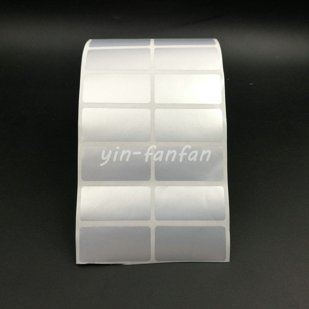 TAMPER EVIDENT 500 CUSTOM PRINTED SILVER BRIGHT VOID SECURITY LABELS 500PCS