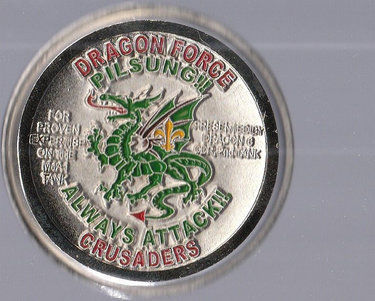 Dragon Force Pilsung Crusaders   Challenge Coins 2 " DIA