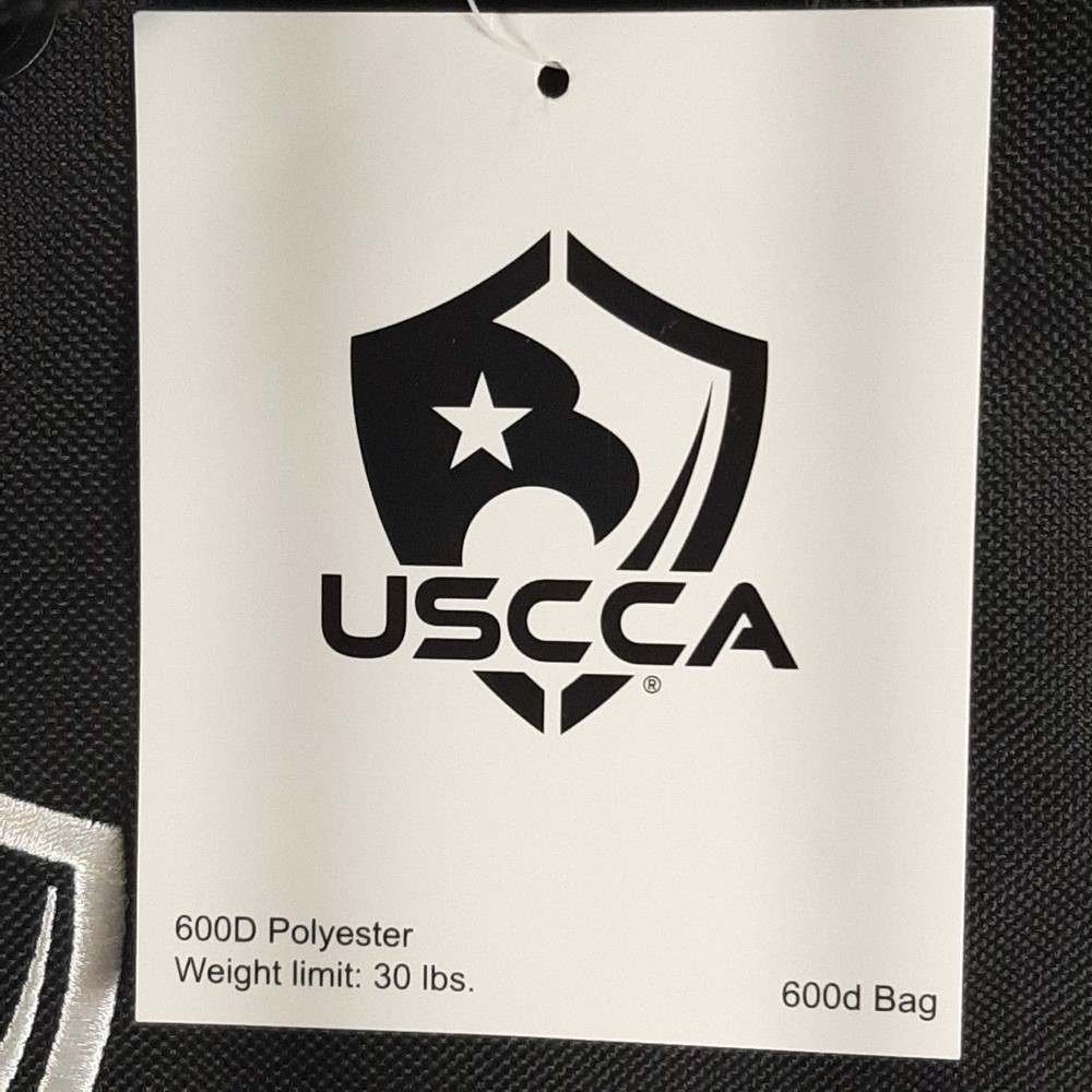 Pistol Range Bag USCCA 600D Black 5 Pocket Inner Case Shoulder Strap Inside NWT