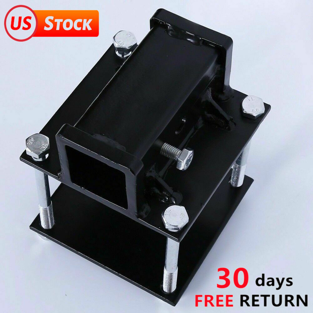 4'' Square RV Bumper 2'' RV Hitch Receiver Adapter Mount Bike Rack Cargo Carrier