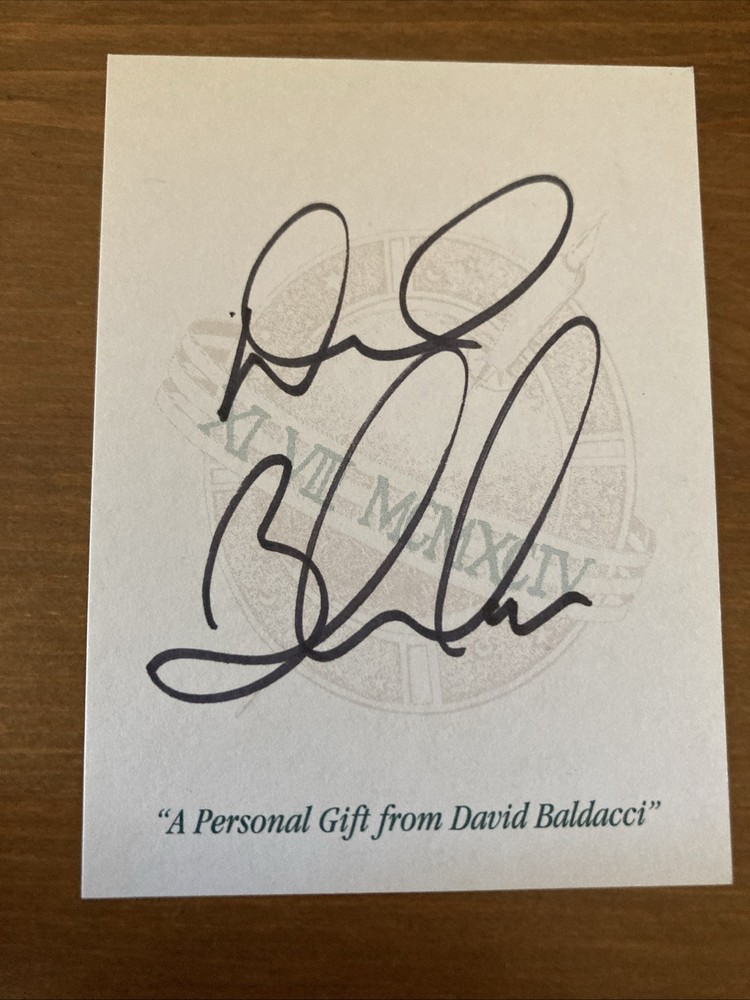 SIGNED DAVID BALDACCI NEW UNUSED AUTOGRAPHED BOOKPLATE