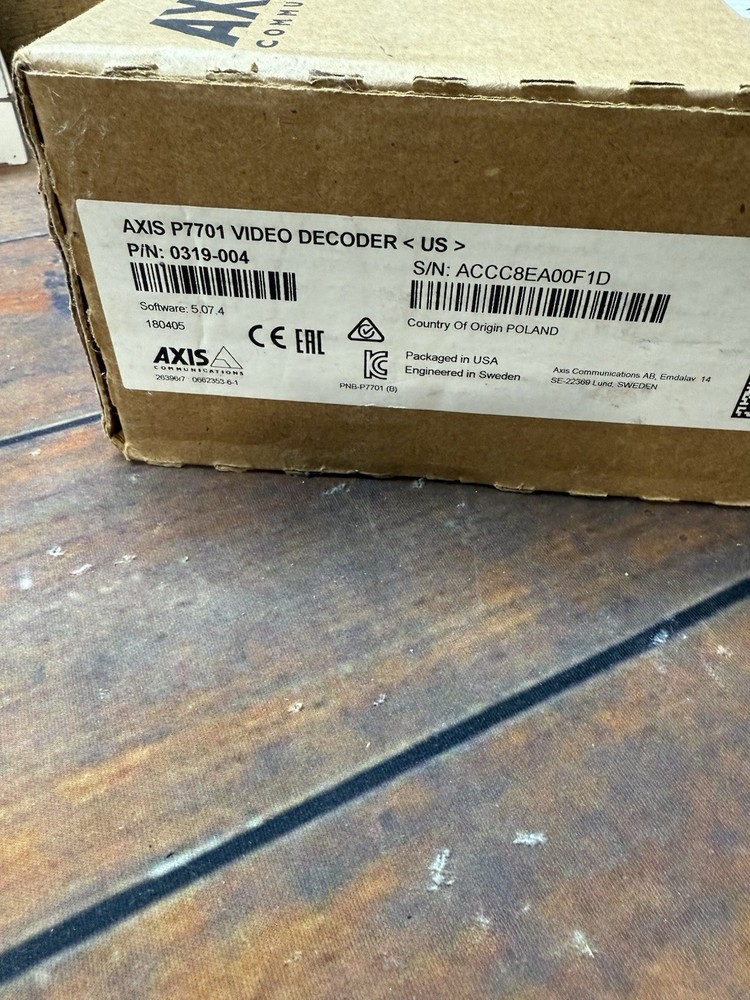 Axis P7701 P/N: 0319-004 P7701 Video Decoder NEW  (Open Box)