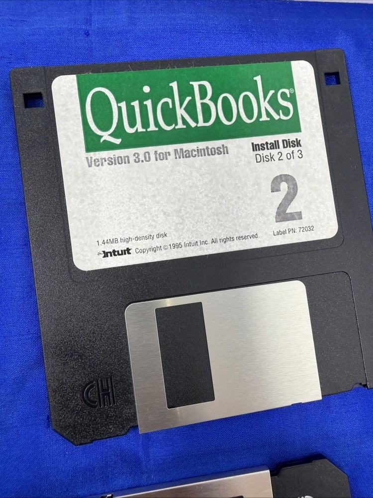 QuickBooks for Macintosh Version 3.0 Floppy Disk Vintage Accounting Software