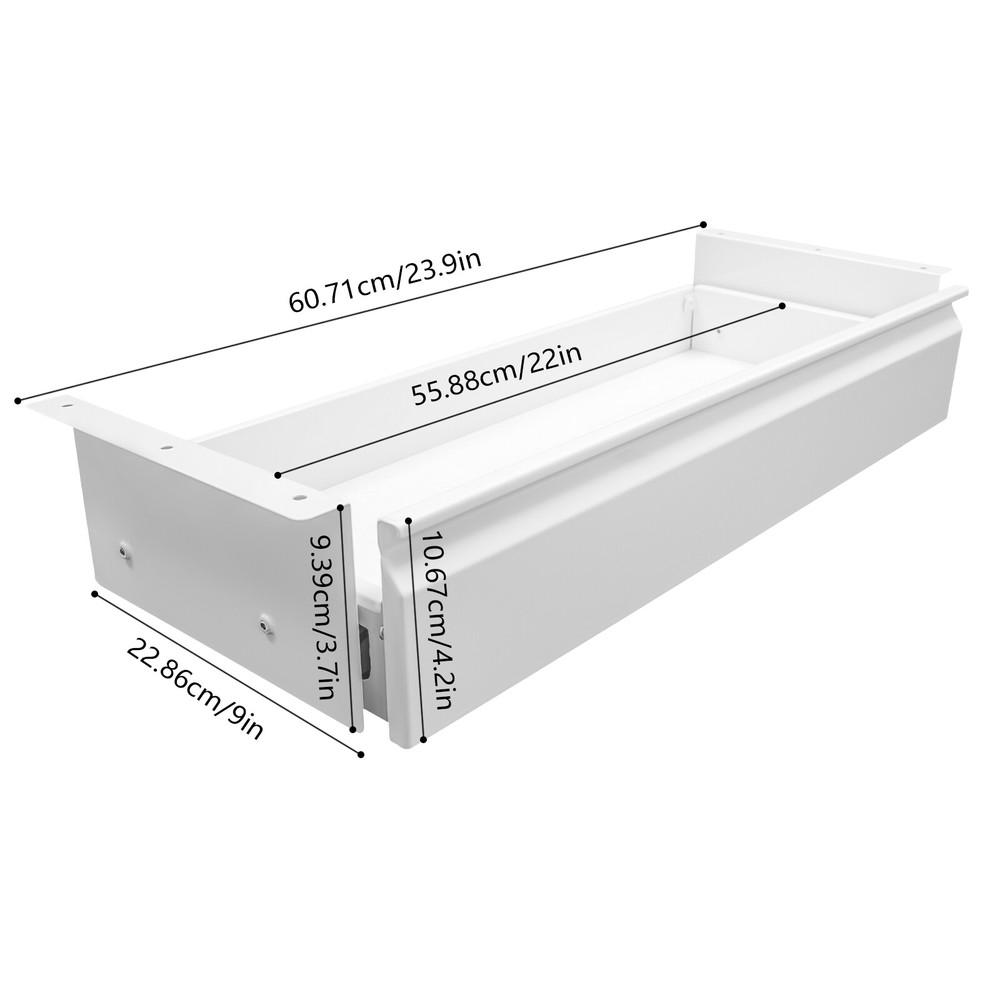 Under Desk Sliding Pull-Out Storage Drawer - Space Saver for Workstations