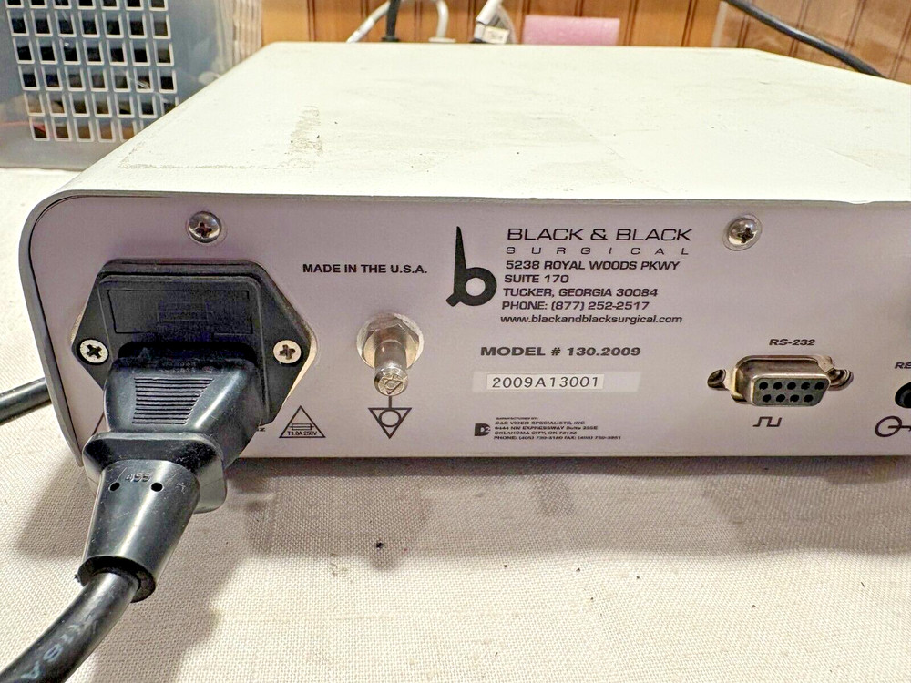 Black & Black Surgical 130.2009 High Resolution Single CCD Video Camera