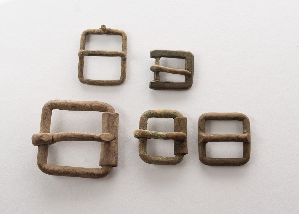 brass old patinated buckles dug out artifacts.