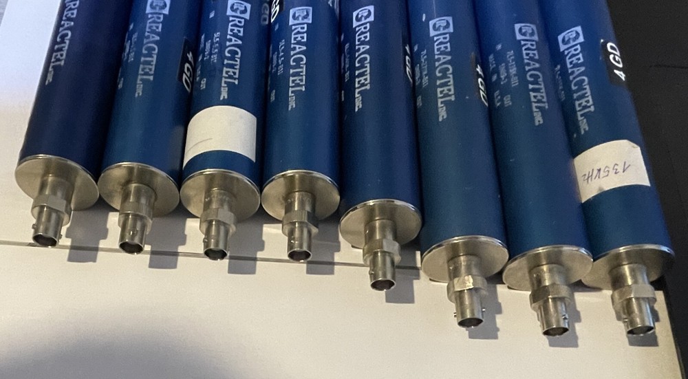Lot of 8 tubular REACTEL bandpass filter
