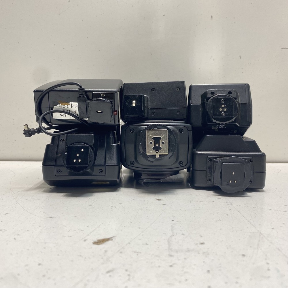 Lot of 6 Assorted Camera Flashes