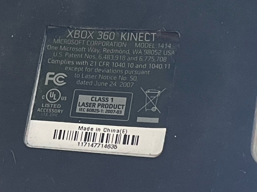 Microsoft Xbox 360 Kinect Sensor - White - Tested Working