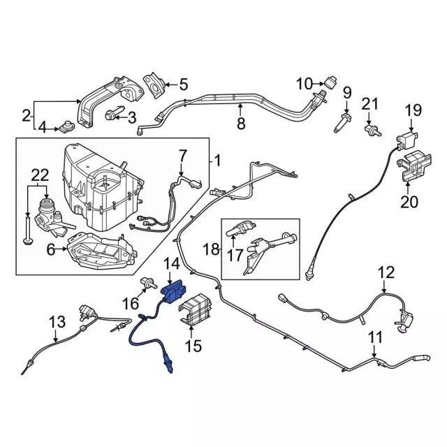Genuine Ford Nitrogen Oxide (Nox) Sensor PC3Z-5E145-A