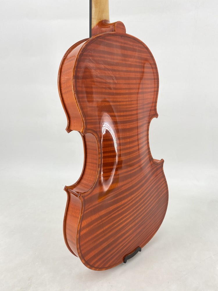 Handcrafted 4/4Violin Solid One-Piece Back Flamed Maple 30yr Spruce Complete Set