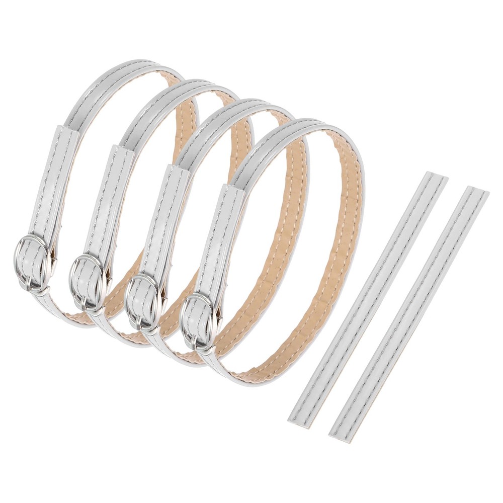 2 Pair Replacement Ankle Straps for Heels Shoe Bands, Light Gray
