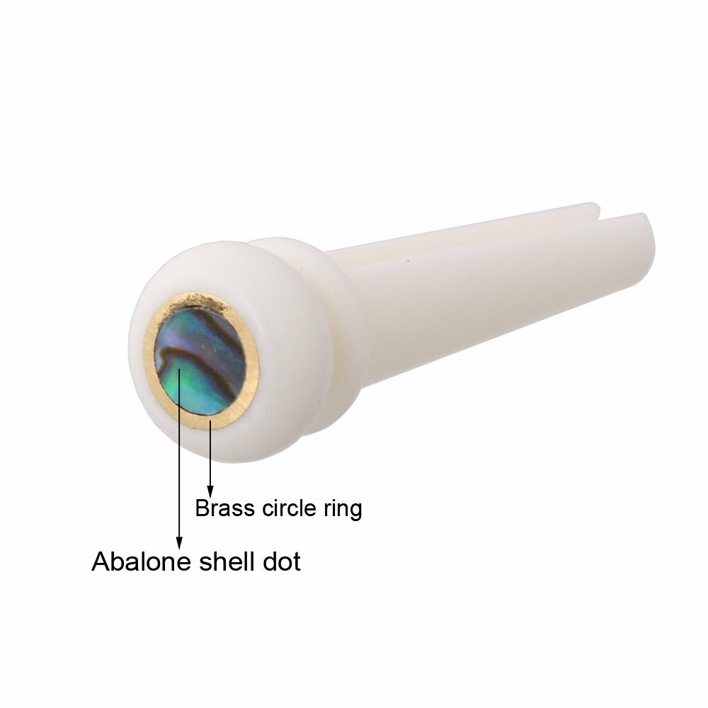 30x Guitar Bone Pin String Peg Abalone shell Dot luthier bridge saddle nut H03