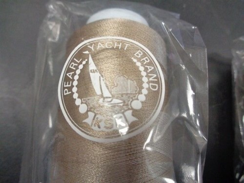 PEARL YACHT PAIR (2) POLYESTER SEWING MACHINE THREAD SPOOL GOLD