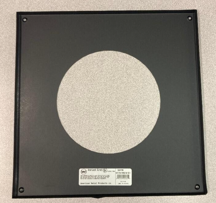 Ameri-Vent Direct 5DFPB Thimble Face Plate Black