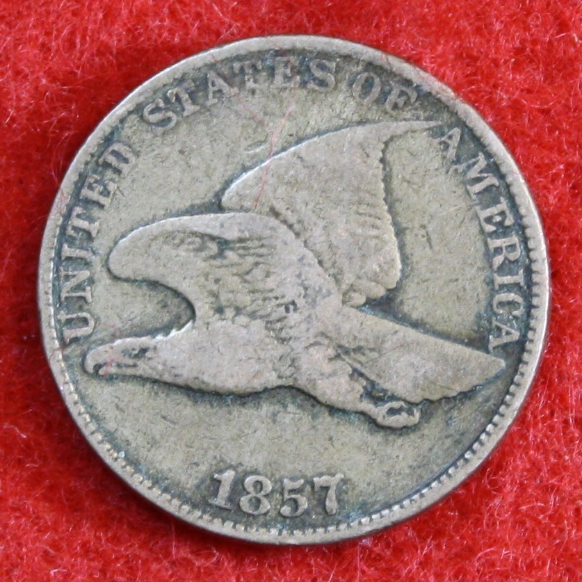 1857 Flying Eagle Cent Penny Coin FE104