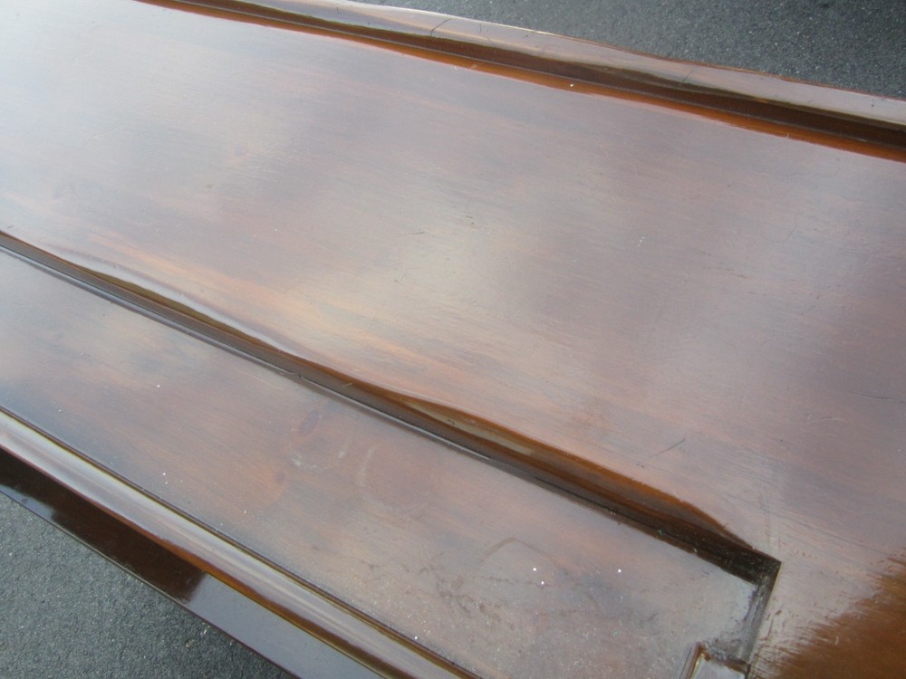 VTG HANDMADE SOLID WOOD DRY BAR ON WHEELS