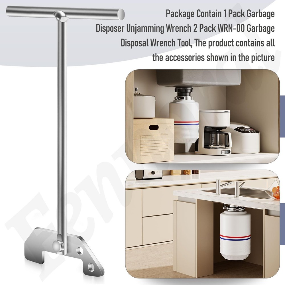 Garbage Disposer Unjamming Wrench, 2 Pack, Compatible with SinkErator Moen, R...