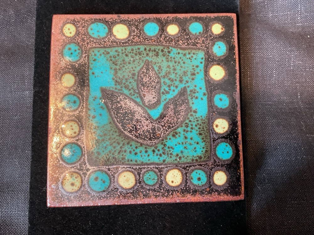 Vintage Signed Ceramic Tile