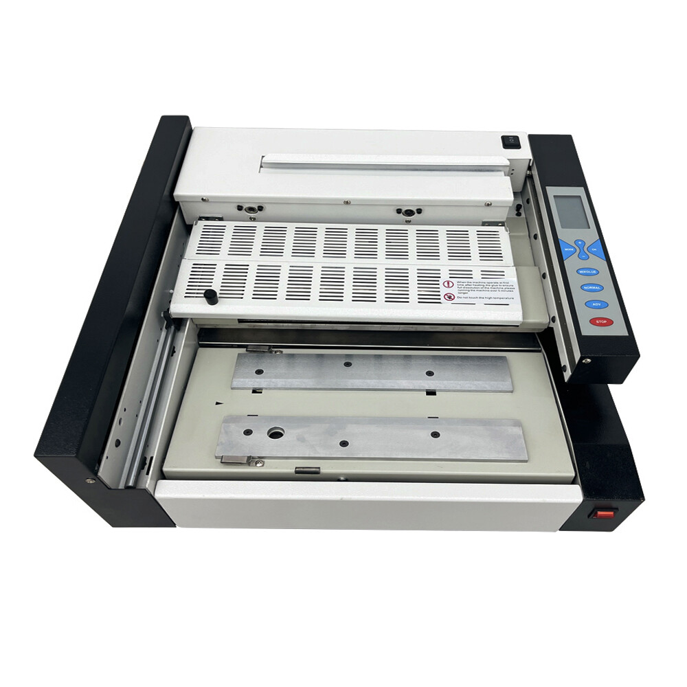 Automatic Book Binding Machine 110V 1KW Cementing Device Glue Binder W/LCD Scree