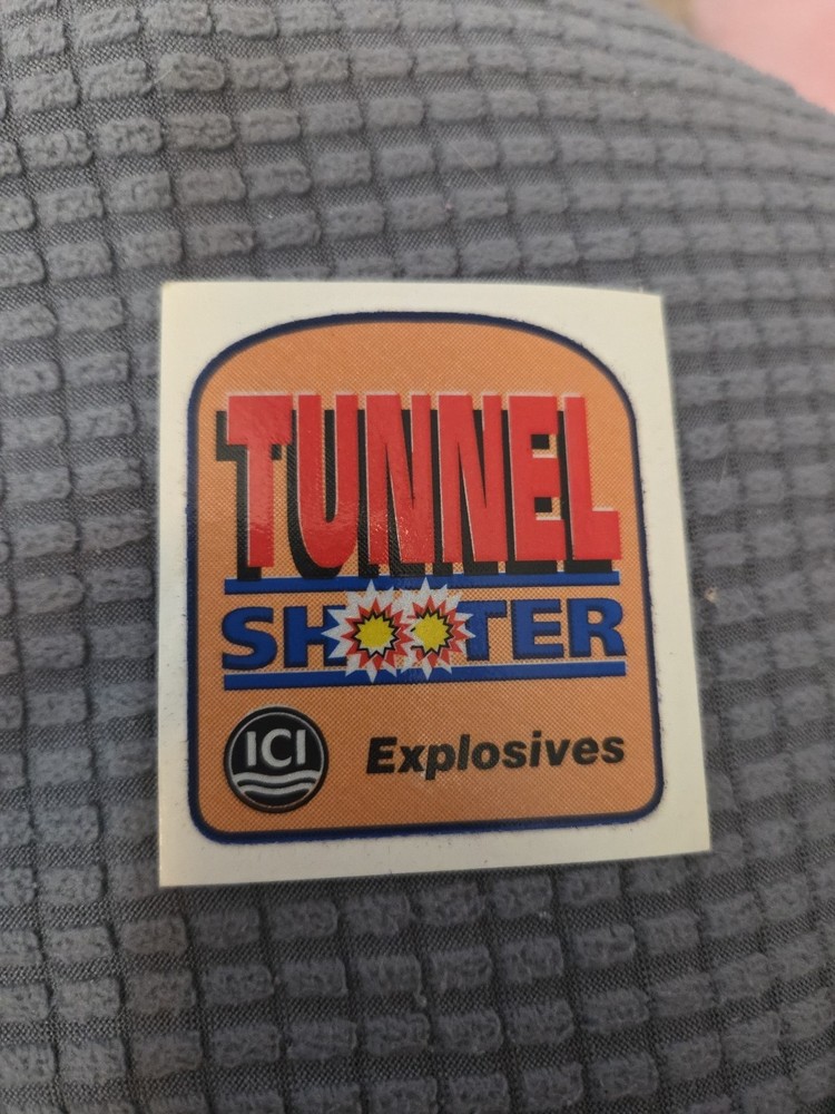 Tunnel Shooter ICI Explosives Coal Mining Sticker Decal