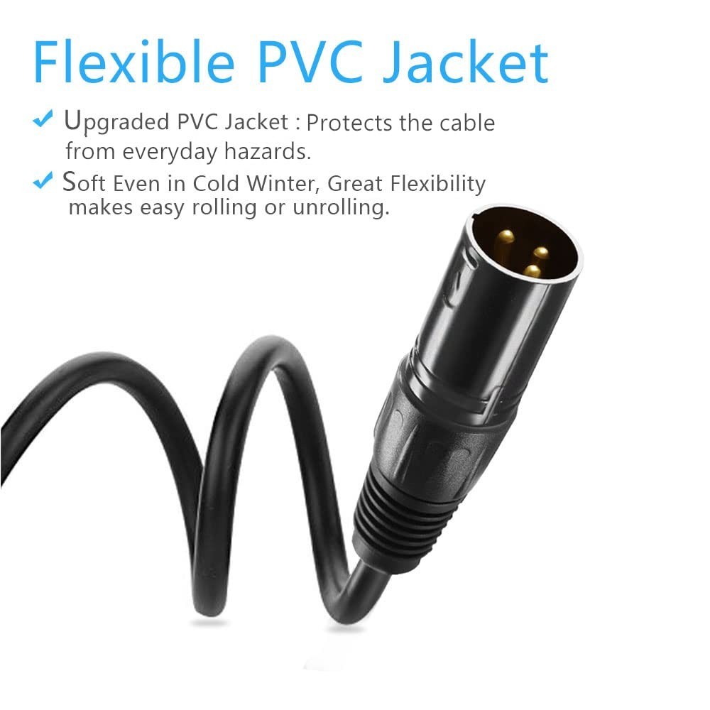 Professional 10ft DMX Cable Wire 4 Pack - Moving Head Lights