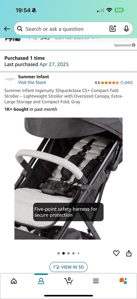 Summer Infant Ingenuity 3Dquickclose CS+ Compact Fold Stroller