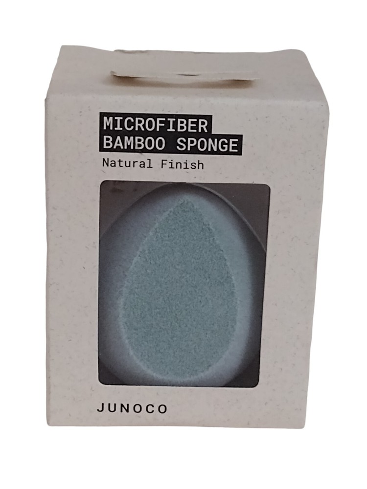 Junoco MICROFIBER BAMBOO SPONGE Natural Finish ANTIMICROBIAL HYDROPHILIC Blue