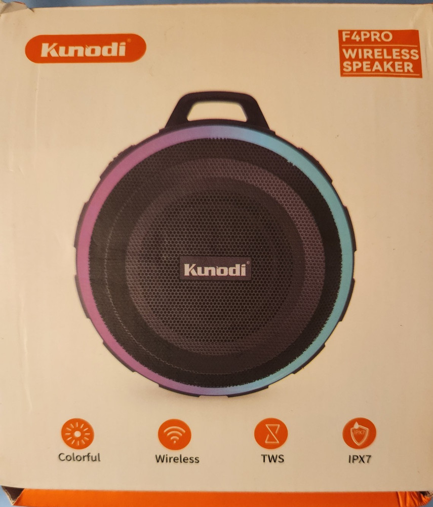 New, KUNODI Waterproof Bluetooth Speaker w/Suction Cup