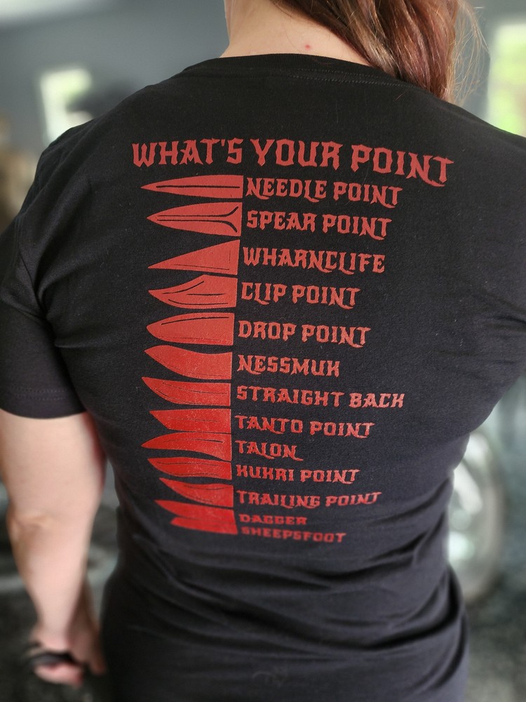 Custom Knife Tshirt, What's Your Point
